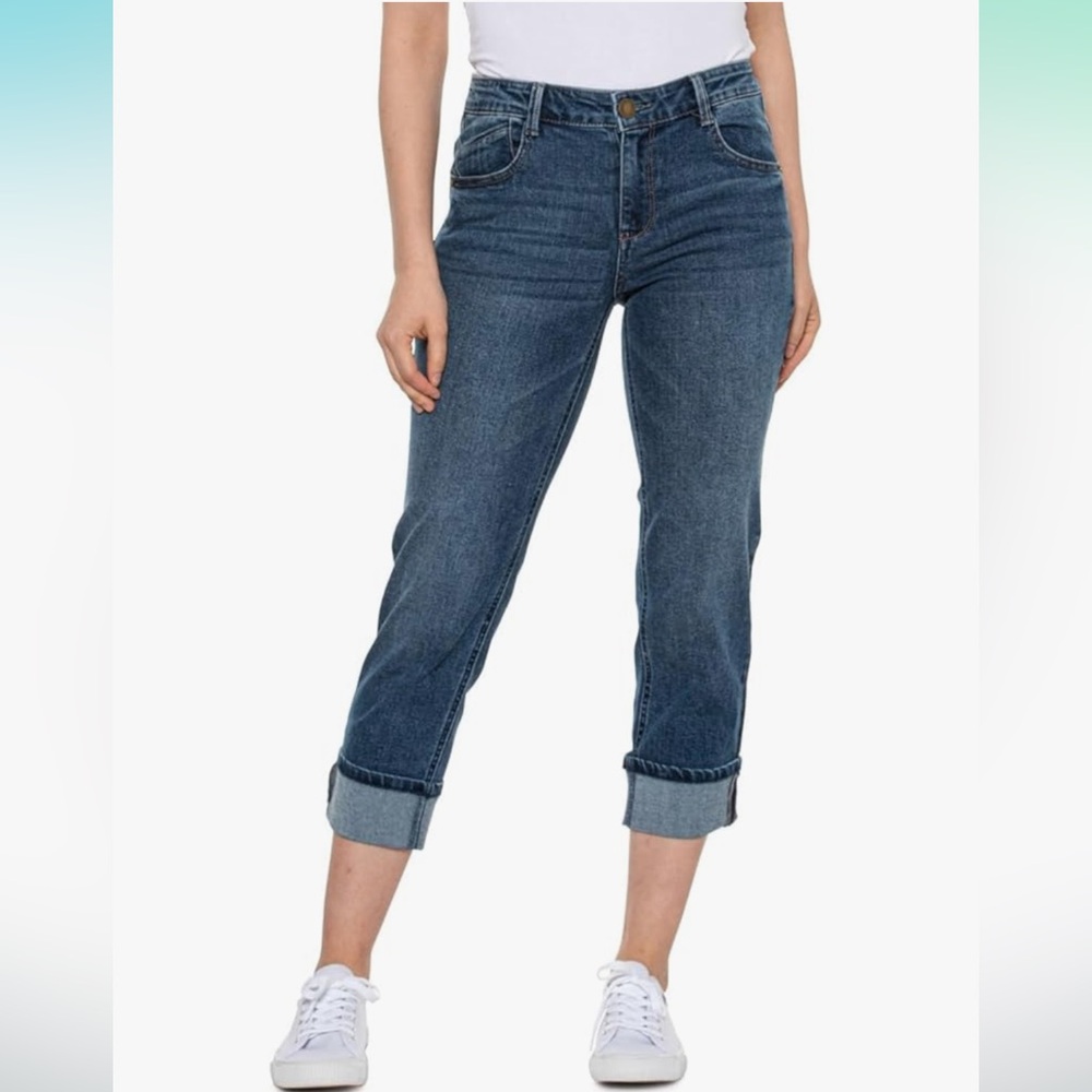 Democracy Dark Blue Cropped Ankle Jeans